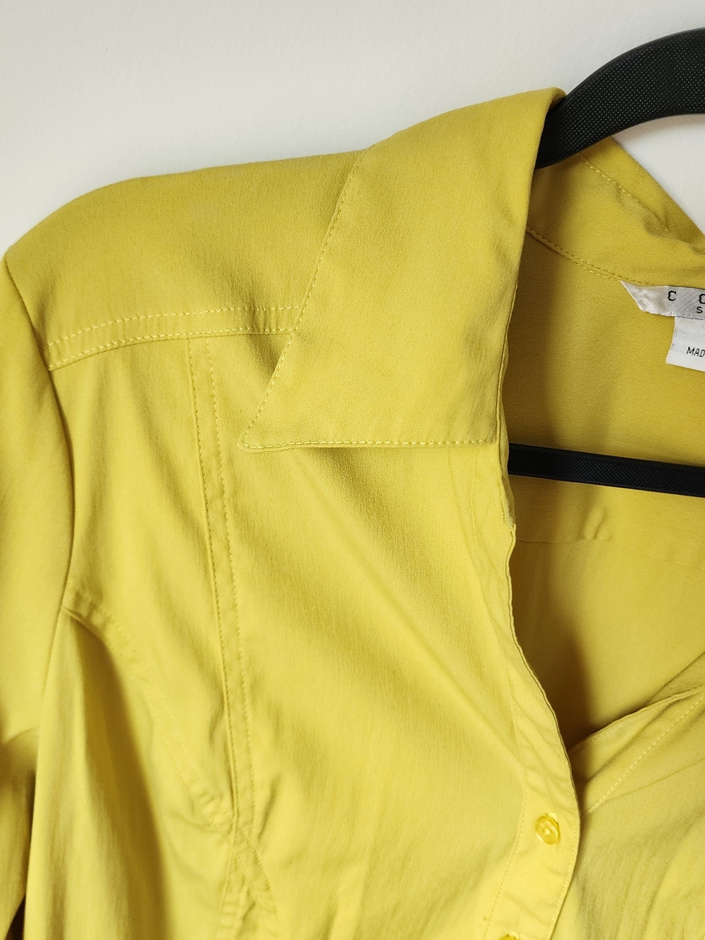 Button-Front Blouse - Yellow - Picture 4 of 13